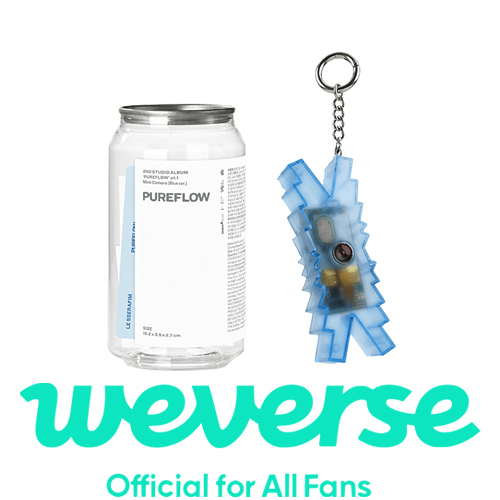 weverse-pob-le-sserafim-2nd-studio-album-pureflow-mini-camera-blue-ver weverse-pob-le-sserafim-2nd-studio-album-pureflow-mini-camera-blue-ver